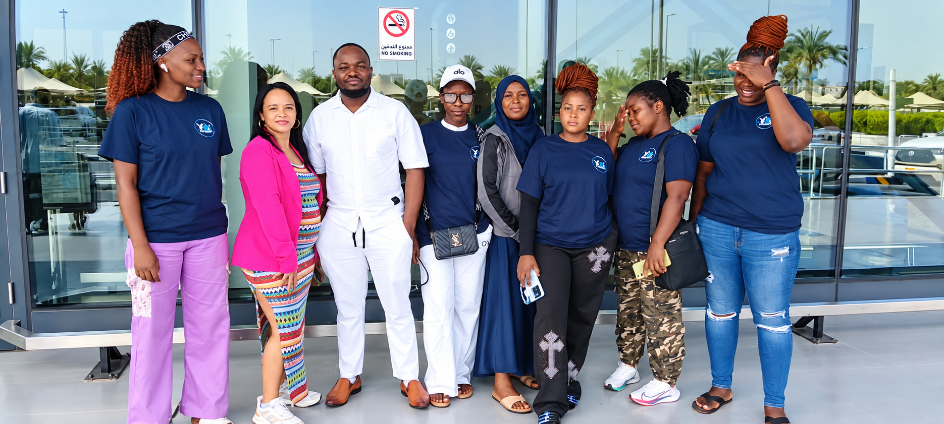 Yafast team with placed workers in UAE